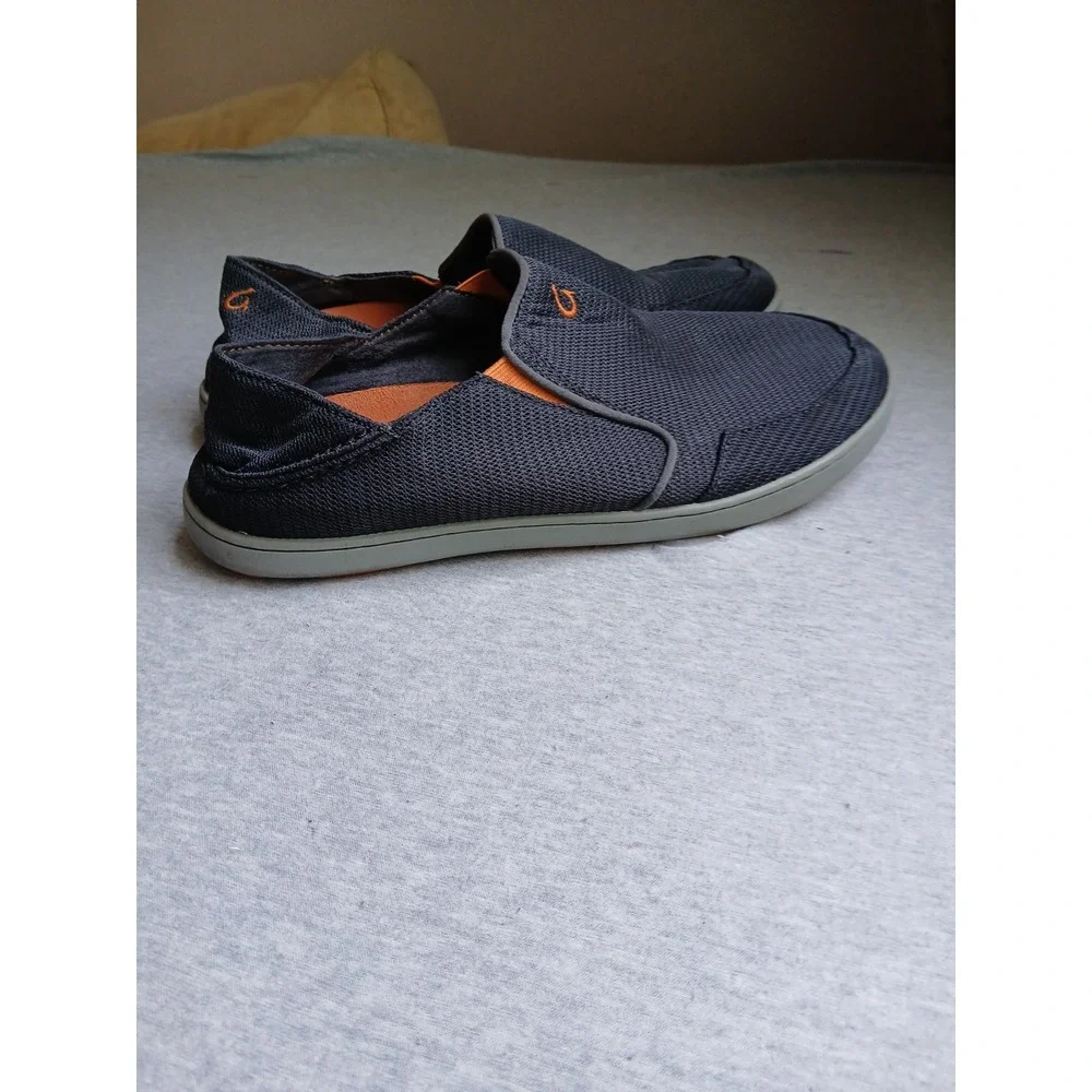 Olukai Shoes Mens 11 Nohea Mesh Slip On Comfort Casual Boat Yacht Preppy Grey
